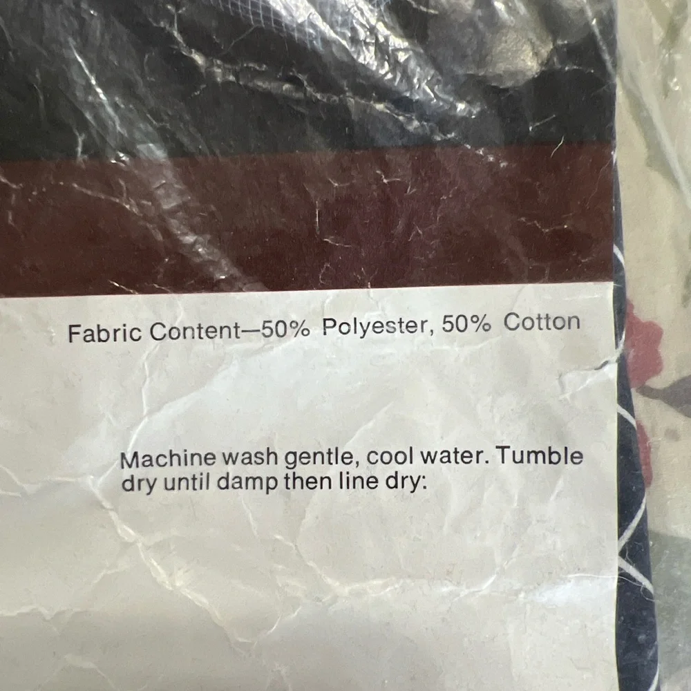 Pillow Sham On The Square 19.5” X 25.5”Vintage Charcoal White 64394 NOS‎ NEW